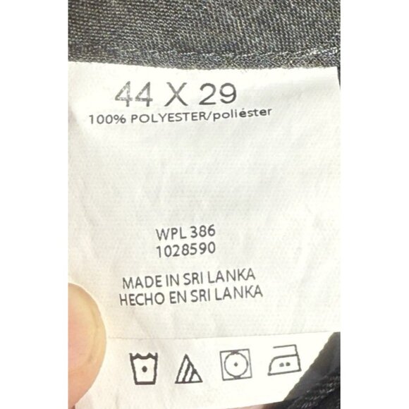 Haggar Cool 18 Pro Mens Flat Front Dress Pants 44x29 Classic Fit Black Polyester - Picture 4 of 10